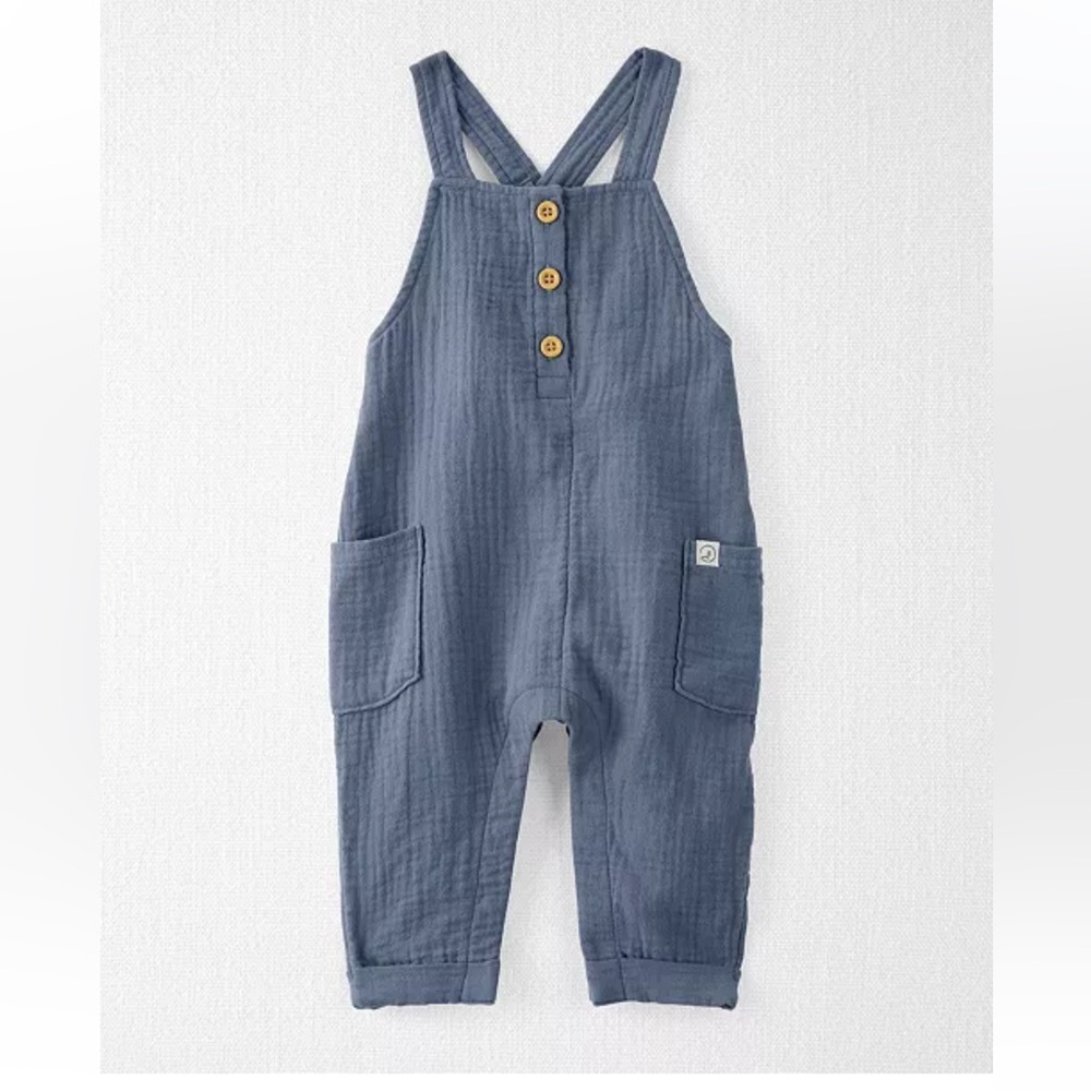 Organic Cotton Gauze Overalls